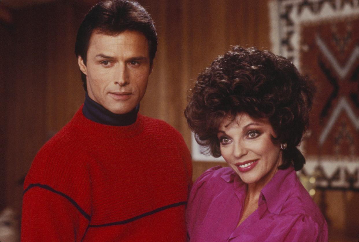 Michael Nader and Joan Collins in "Dynasty." 