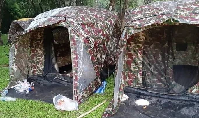 考艾國家公園露營地經常遍地垃圾。（圖／翻攝自TOP Varawut臉書）
