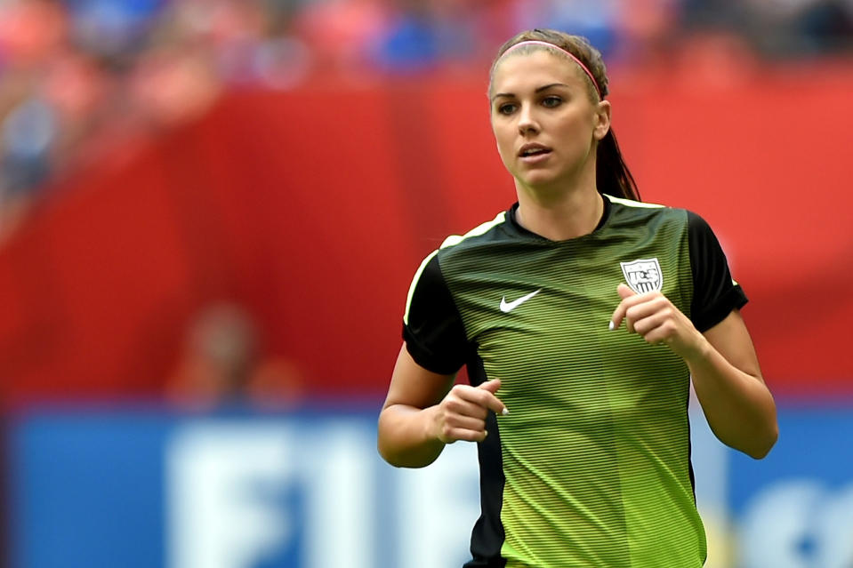 Alex Morgan in action at the 2015 World Cup in Canada. (Photo by Rich Lam/Getty Images)