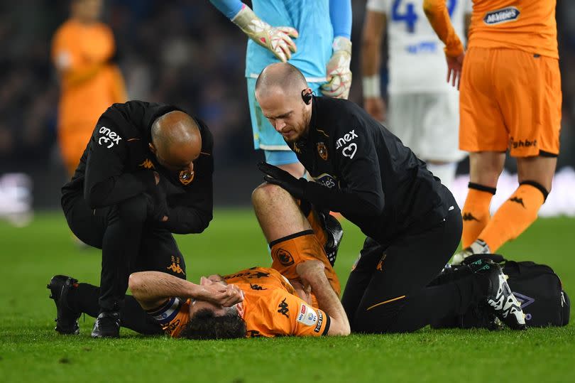 Lewie Coyle has been struggling with a back problem he picked up at Leeds on Easter Monday -Credit:Anna Gowthorpe/REX/Shutterstock