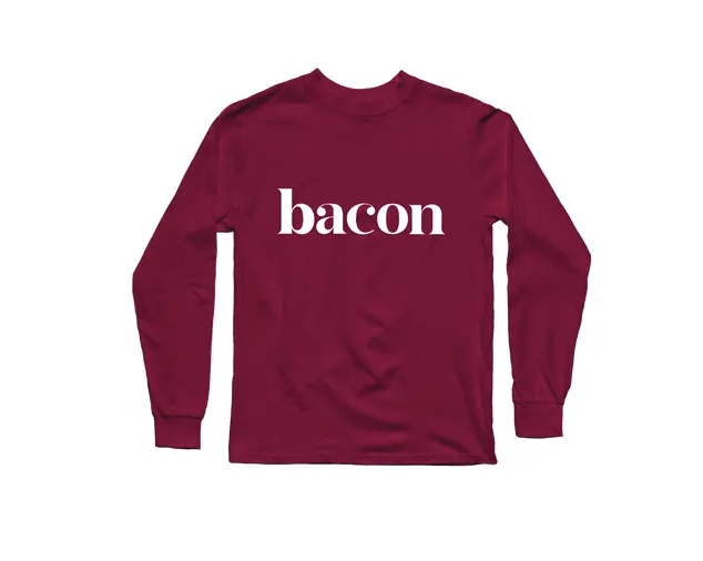 10) Delish Long Sleeve Bacon T-Shirt