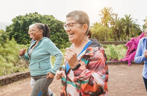 <span class="caption">Regular exercise may help lower risk of many common cancers.</span> <span class="attribution"><a class="link " href="https://www.shutterstock.com/image-photo/fit-senior-people-running-city-park-2275523675" rel="nofollow noopener" target="_blank" data-ylk="slk:Tint Media/ Shutterstock;elm:context_link;itc:0;sec:content-canvas">Tint Media/ Shutterstock</a></span>