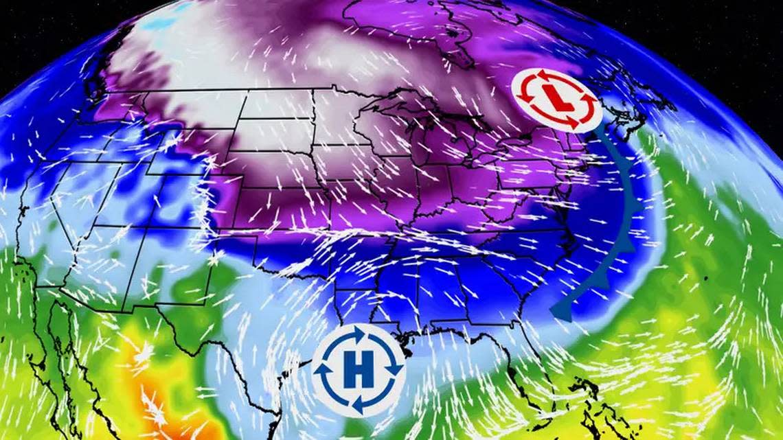 The nation’s weather at mid-morning Tuesday.