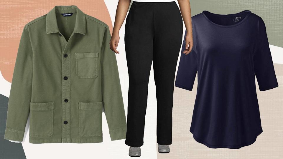 Just in time for fall and winter, score up to 35 percent off men's and women's Lands' End styles. (Photo: Amazon)