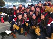 <p>hilaryknight: Hi Mom! On stage w USA #OpeningCeremony #Olympics #pyeongchang2018 #TeamUSA (Photo via Instagram/hilaryknight) </p>