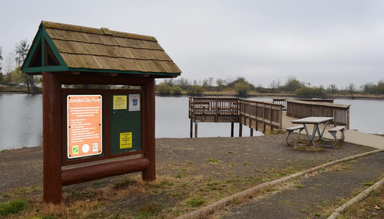 A planned stocking of rainbow trout was rescheduled for this week at Junction City Pond.