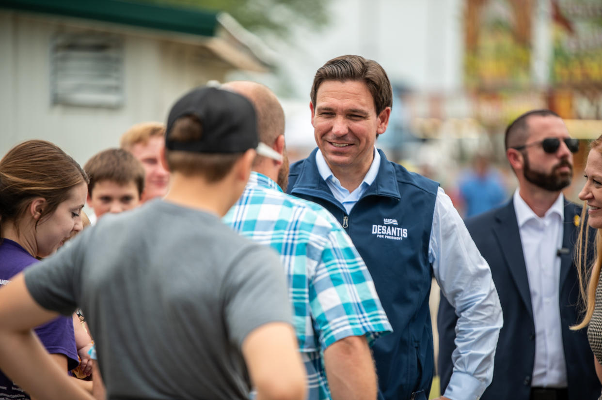 Florida Governor Ron DeSantis in Iowa (Sergio Flores for The Washington Post via Getty Images)