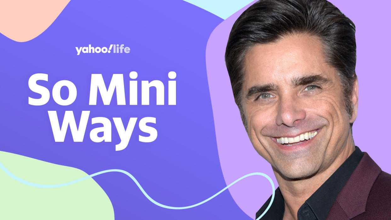 John Stamos talks dad -shaming, Disney secrets and having a kid later in life. (Photo: Getty Images; designed by Quinn Lemmers)