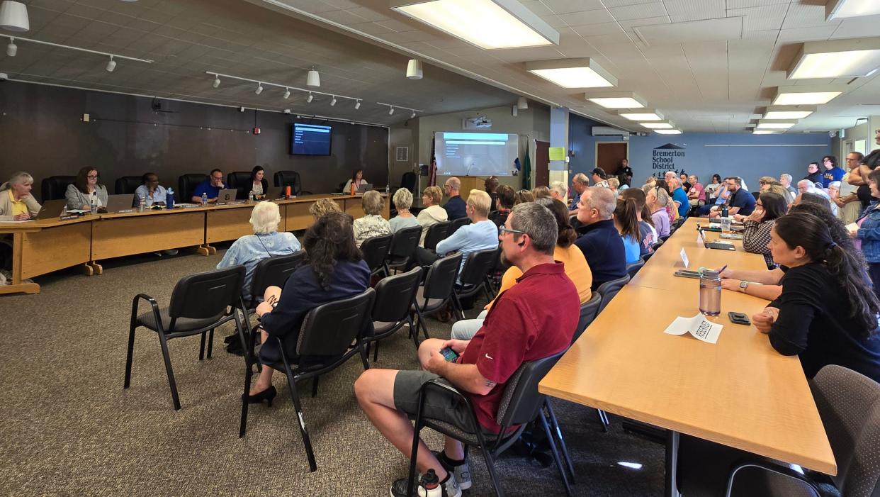 The Bremerton School District board of directors held a special meeting Thursday at the district administration building and voted to terminate the contract of Superintendent James Crawford.