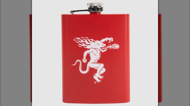 Fireball branded red flask