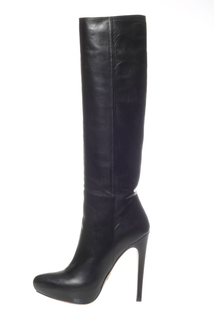 #3 Sexiest Shoe: Prada knee-high leather boot with covered platform, $1,200