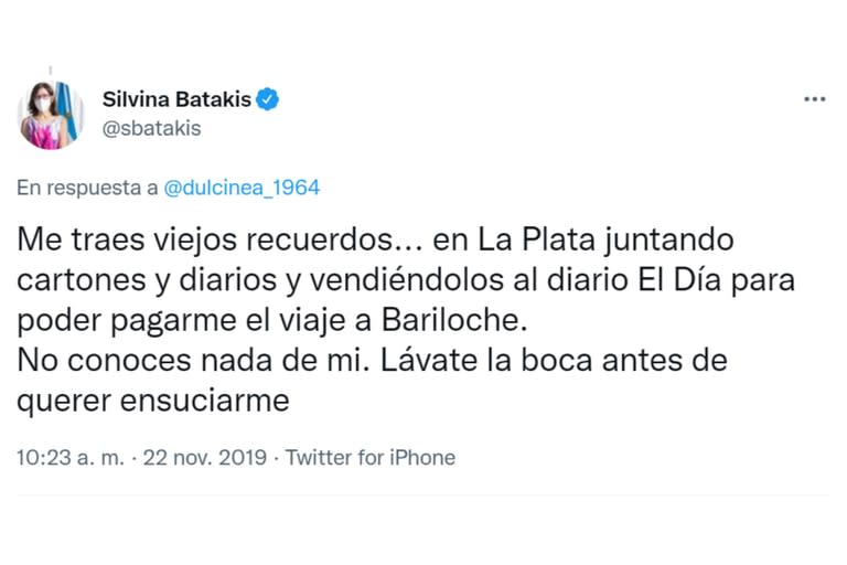 Silvina Batakis habló de su pasado