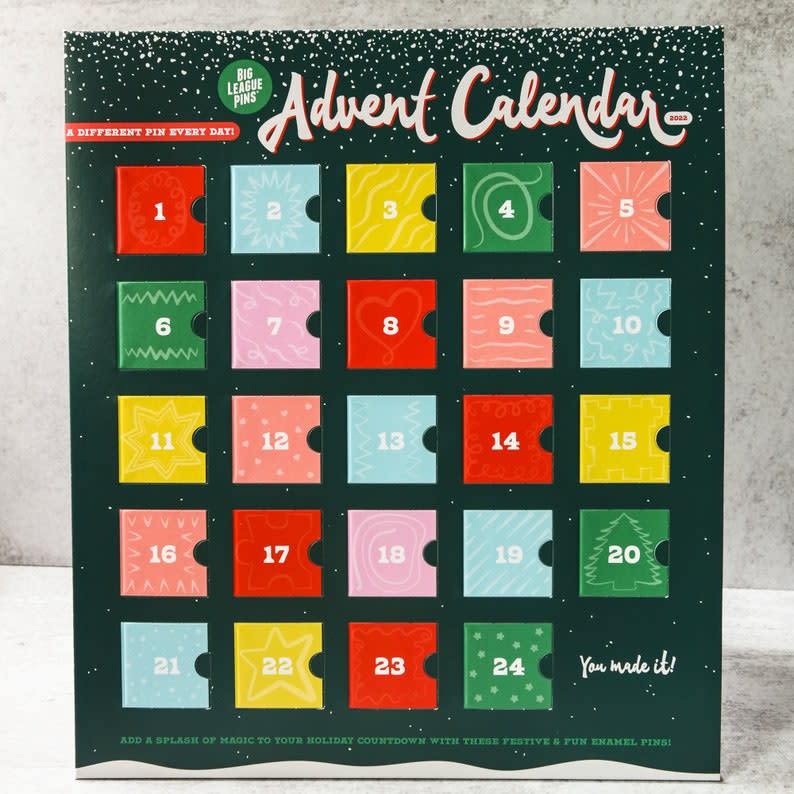 <p><a href="https://go.redirectingat.com?id=74968X1596630&url=https%3A%2F%2Fwww.etsy.com%2Flisting%2F1301926931%2Fadvent-calendar-the-sequel-24-new&sref=https%3A%2F%2Fwww.prevention.com%2Flife%2Fg45632613%2Fbest-advent-calendars%2F" rel="nofollow noopener" target="_blank" data-ylk="slk:Shop Now;elm:context_link;itc:0;sec:content-canvas" class="link ">Shop Now</a></p><p>Enamel Pin Advent Calendar</p><p>etsy.com</p><p>$160.00</p><span class="copyright">Big League Pins</span>