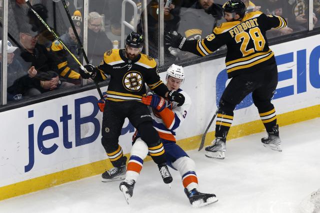 Jake DeBrusk returns, scores to power Bruins past Islanders 6-2