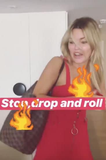 The social media savvy star reuploaded it covering her boobs with a fire gif. Source: Instagram / @sophiemonk