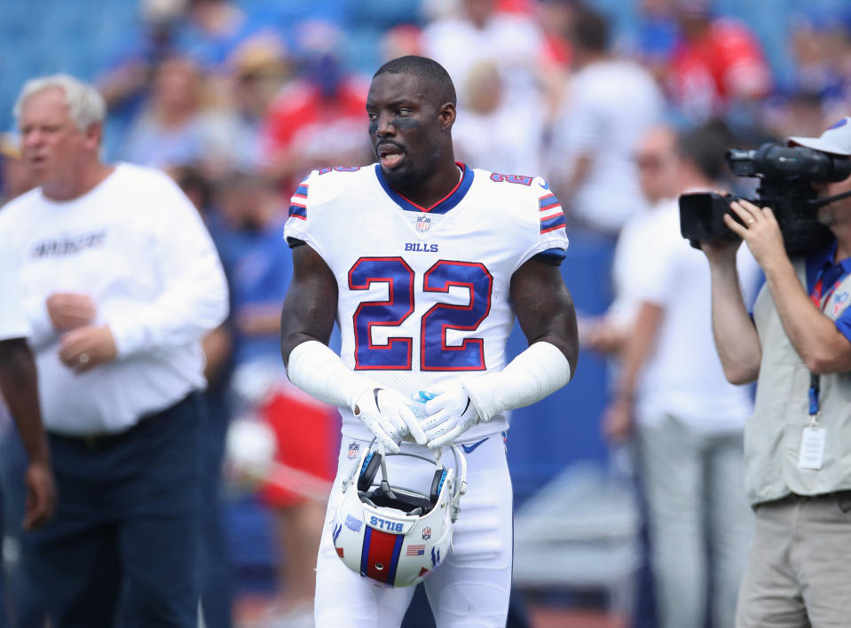 Vontae Davis retired at halftime in 2018, one game into his tenure with the Bills. (Photo by Tom Szczerbowski/Getty Images)