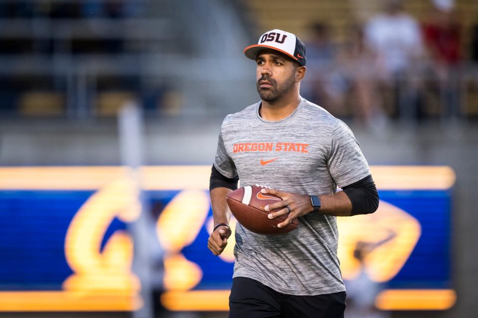 Anthony Perkins will serve as the defensive coordinator for Oregon State in the Tony the Tigers Sun Bowl vs. Notre Dame on friday.
