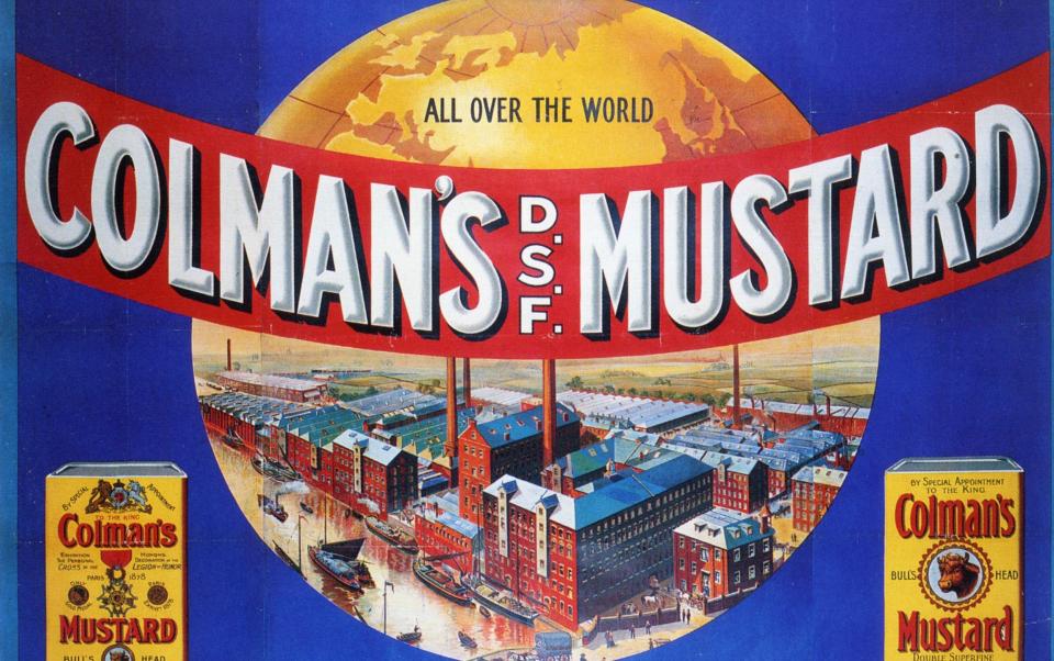 An advertisement for Colman's mustard - Alamy