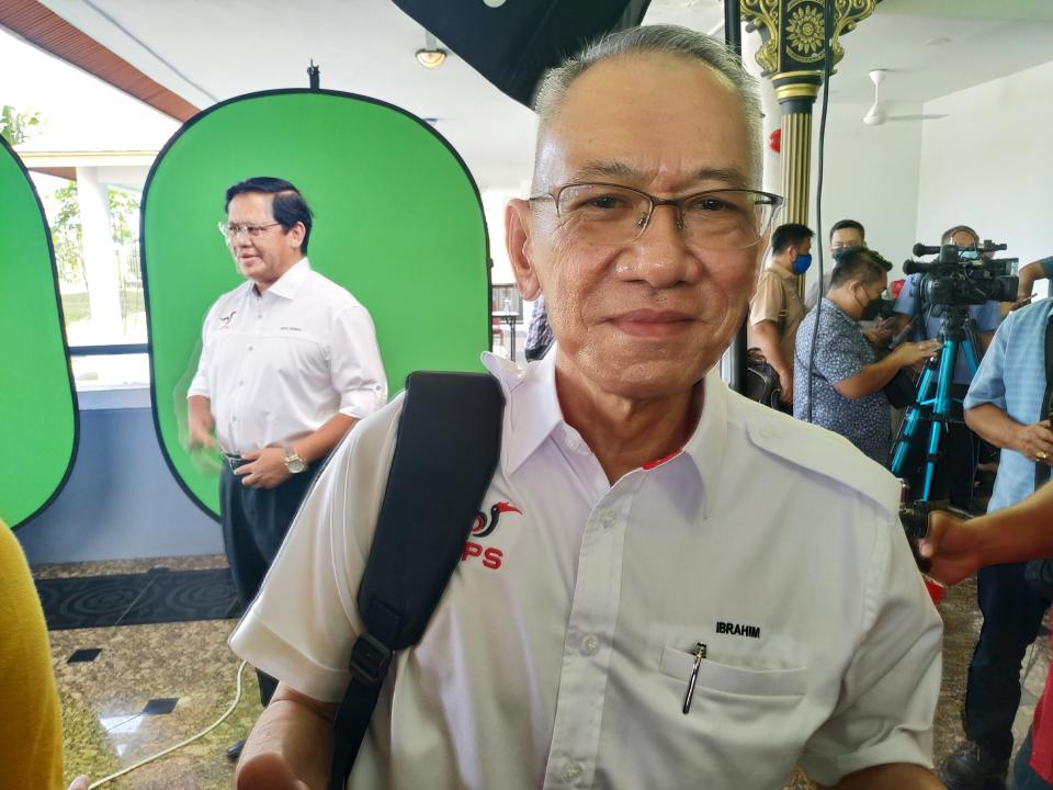 Datuk Ibrahim Baki, pictured on December 3 2021, will stand in Satok. — Picture by Sulok Tawie