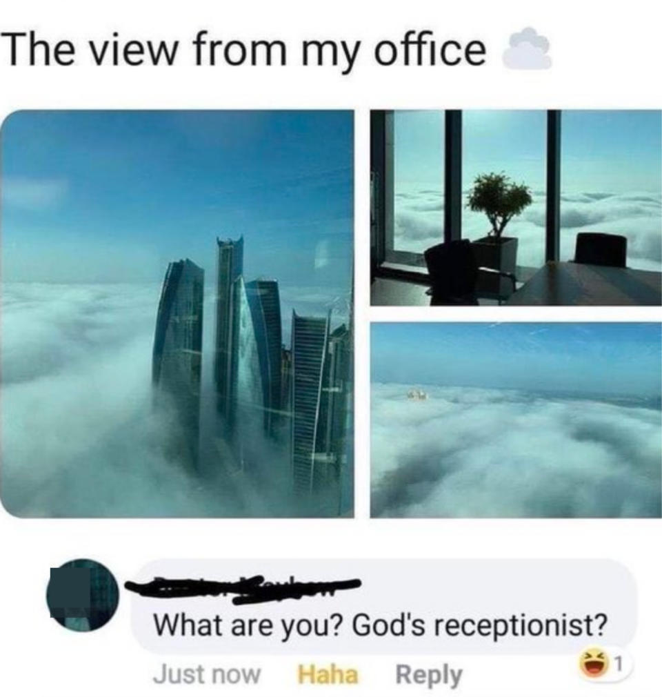 What are you? god's receptionist?