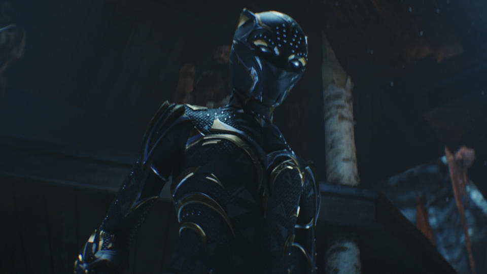 After T'Challa's death, another character steps up to the mantle of the Black Panther in the new sequel Wakanda Forever. (Marvel Studios/Disney)
