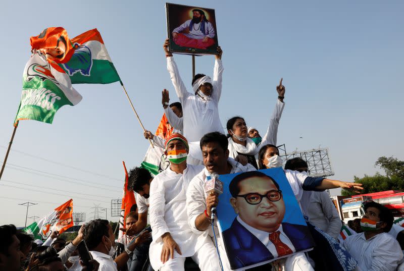 Protest after the death of a rape victim in Noida