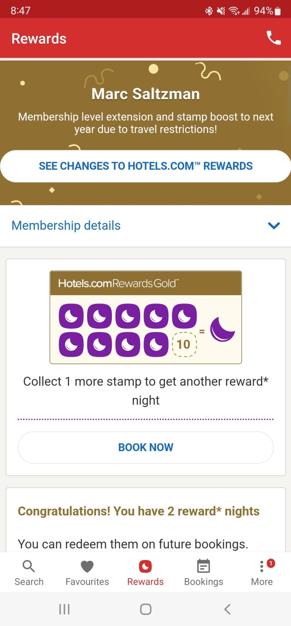 Offering one of the most aggressive rewards programs, Hotels.com has a ‘stay 10 nights and get the next one free’ offer, along with ‘secret prices’ for members.