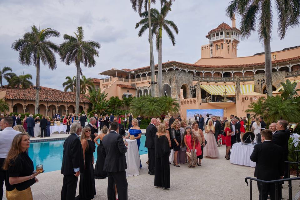 A general view of the atmosphere as Haute Living supports our veterans at America First gala at Mar-a-Lago on April 11, 2024 in Palm Beach, Florida (Getty Images for Haute Living)