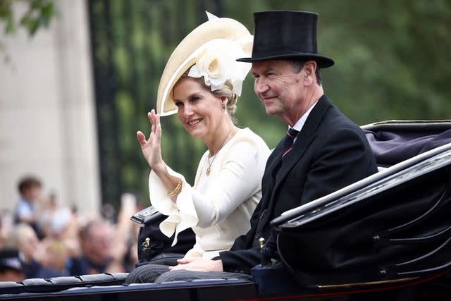 <p> HENRY NICHOLLS/AFP via Getty</p> Sophie, the Duchess of Edinburgh and Sir Tim Laurence