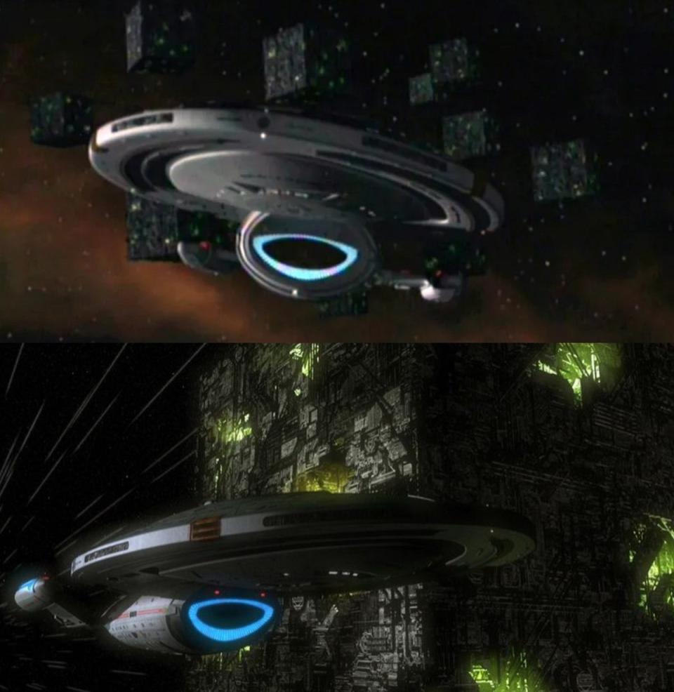 Voyager finally meets the Borg in the Star Trek: Voyager season 3 villain "Scorpion." 