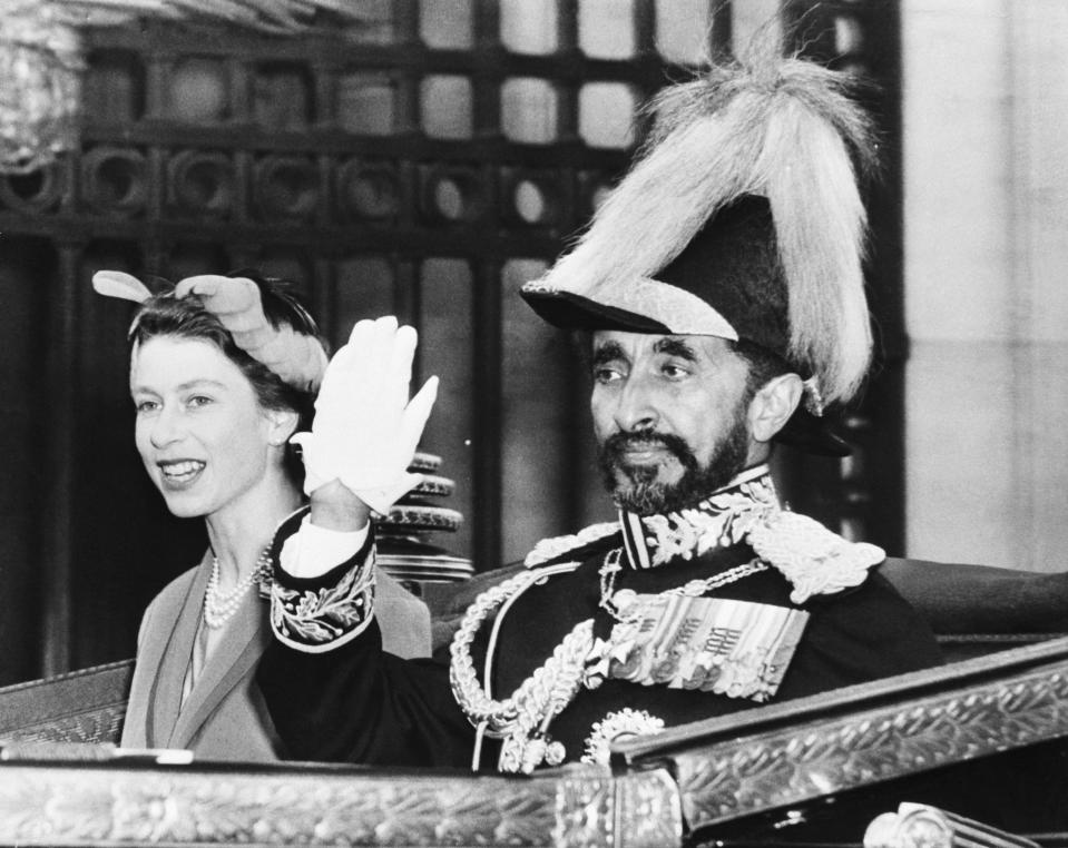 Queen Elizabeth Ethiopia's Emperor Haile Selassie