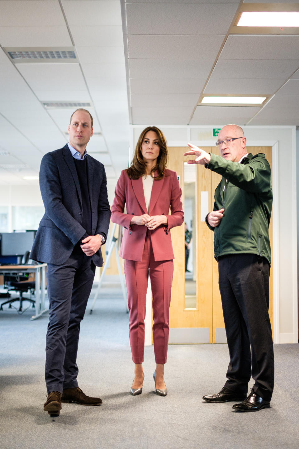 The Duchess of Cambridge wore a M&S pink suit for the visit. (Kensington Palace/ PA Images)