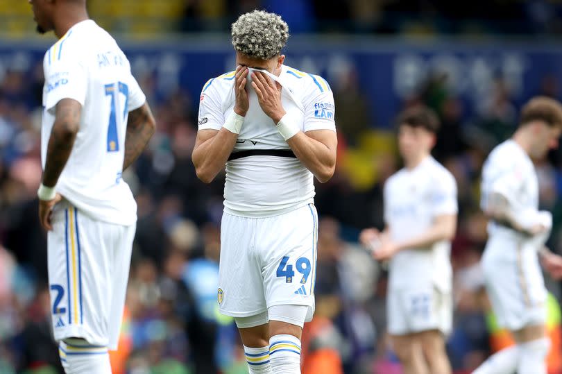 Mateo Joseph cannot hide his disappointment after Leeds United's loss to Blackburn Rovers -Credit:Ed Sykes/Getty Images