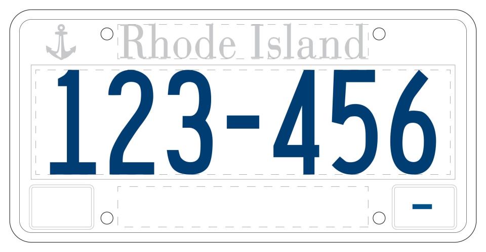 RI license plate template image