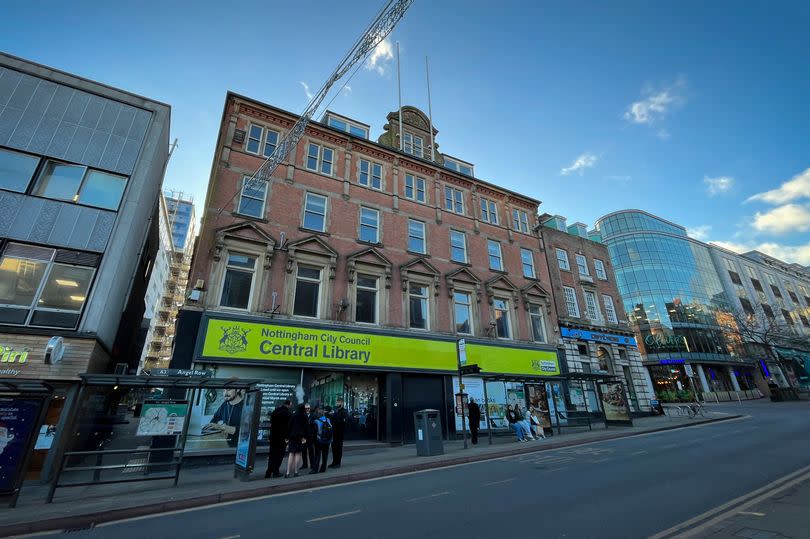 The former Central Library in Angel Row, Nottingham city centre.