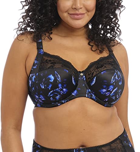 Elomi Morgan Stretch Lace Banded Underwire Bra (4110),32GG,Twilight