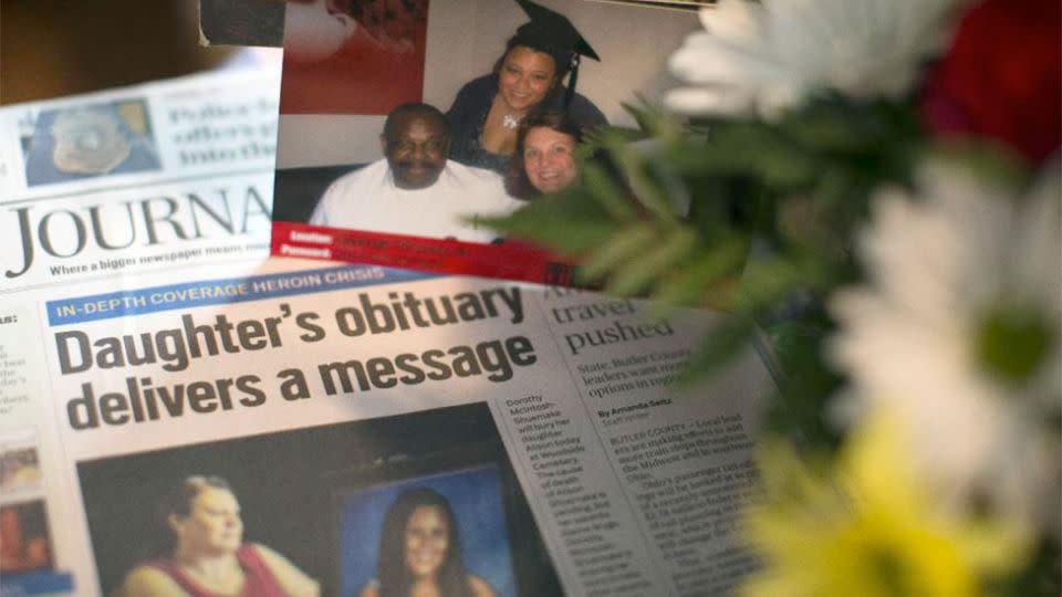 Dorothy and Fred are drawing attention to the deadly heroin problem by citing the drug in their daughter’s obituary. Photo: AP/John Minchillo