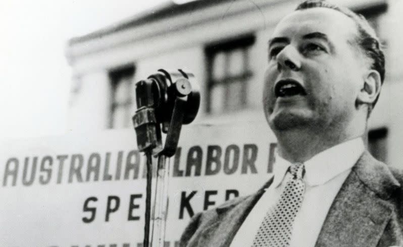 Gough Whitlam on the campaign trail.