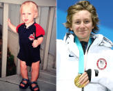 <p><strong>THEN:</strong> Toddler Red Gerard way back in the day.<br><strong>NOW: </strong>He won Team USA’s first gold medal of the 2018 Winter Olympics.<br> (Photo via Instagram/redgerard, Photo by Dan Istitene/Getty Images) </p>