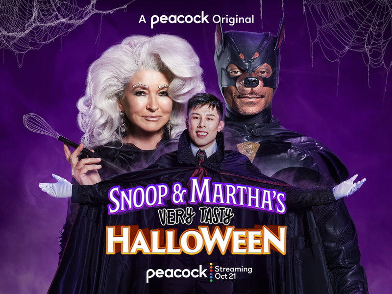 The advertisement for the special, with Snoop and Martha dressed in Halloween costumes