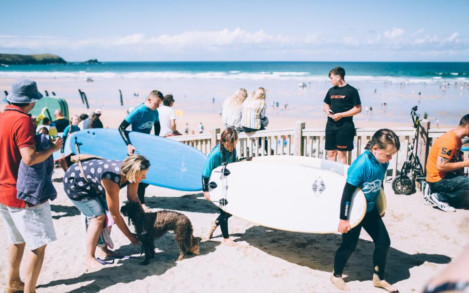 The Boardmaster teamed up with local Cornish surf schools to offer water activities