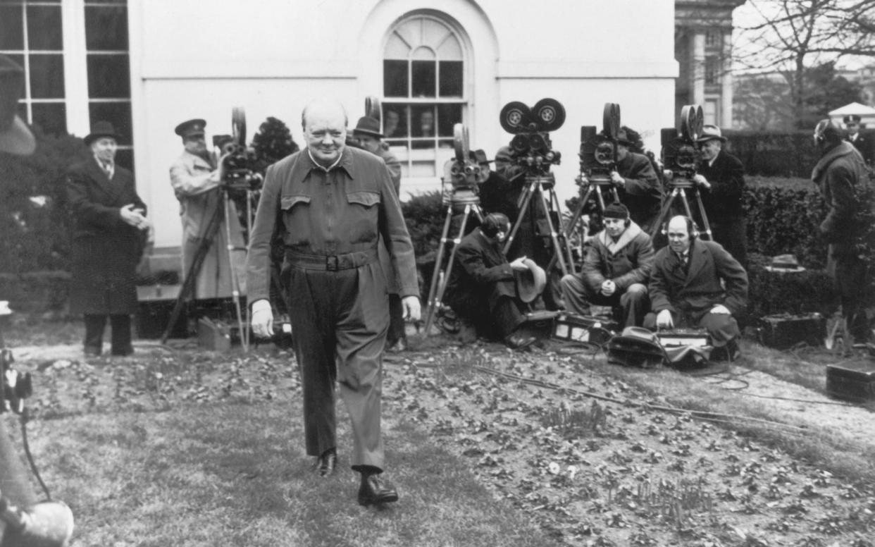 Winston Churchill in his famous Siren Suit, 1942 - 2005 Getty Images