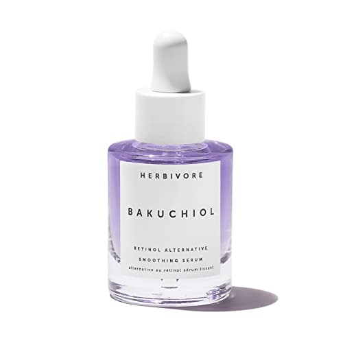 Herbivore Botanicals Bakuchiol Retinol Alternative Smoothing Serum. Hydrate and Reduce Appearance of Fine Lines and Wrinkles 30 mL (1 fl oz)