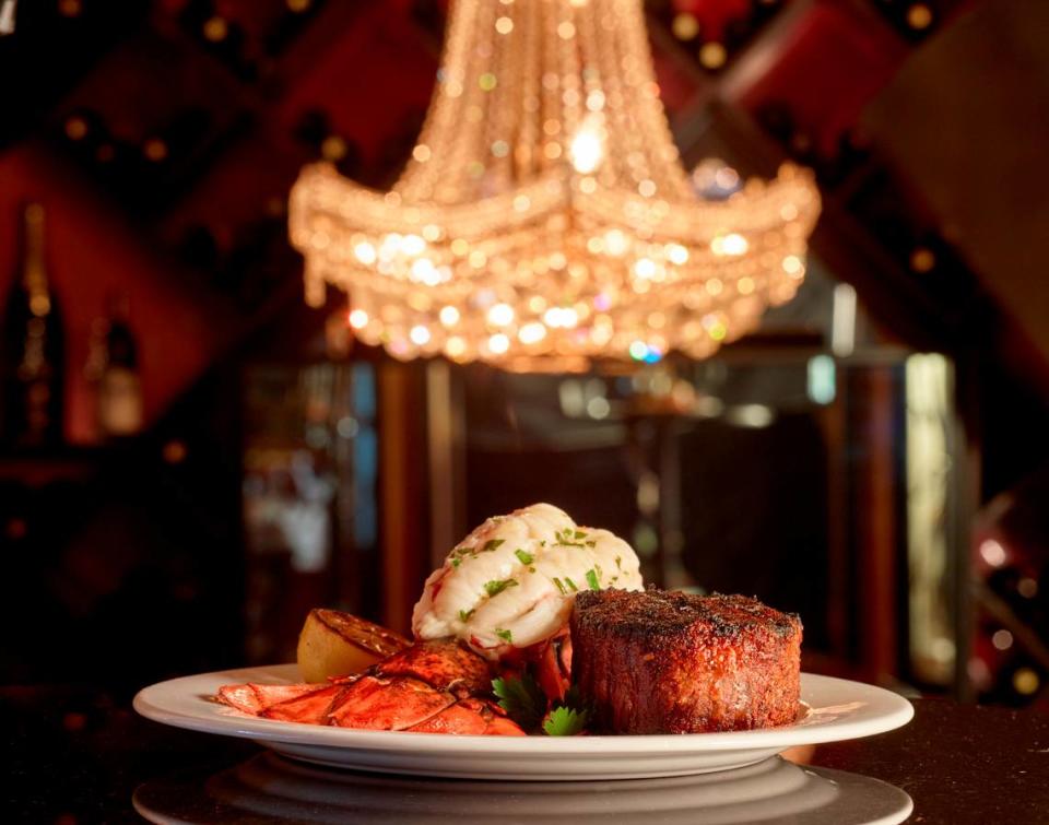 The filet mignon paired with a cold water lobster tail for $93 at Jeff Ruby’s Steakhouse in downtown Lexington. Jeff Ruby’s was sued in federal court in Ohio for wage and tip theft by a Lexington server.