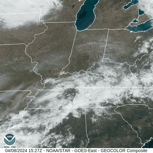 As of 11 a.m. Central, clouds were dissipating in the Tri-State.