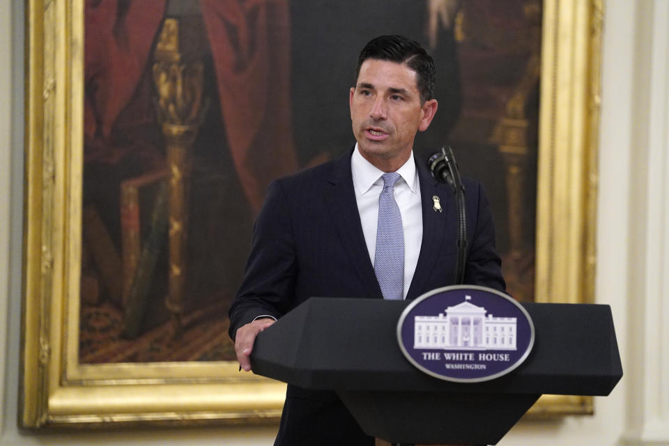 Chad Wolf, acting Secretary of Homeland Security, speaks at the White House in July. (Photo: ASSOCIATED PRESS)