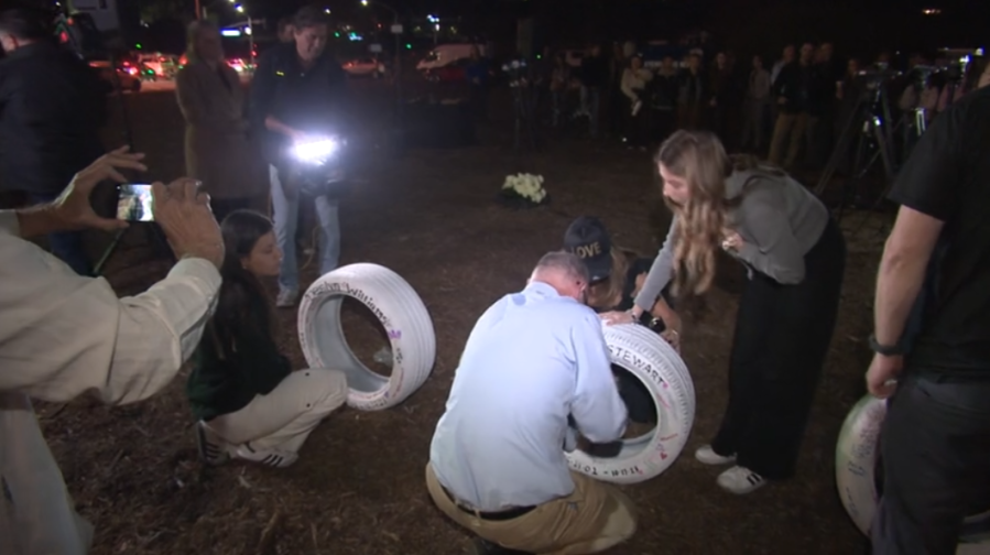 Ghost tires in honor of Pepperdine students killed on PCH in Malibu