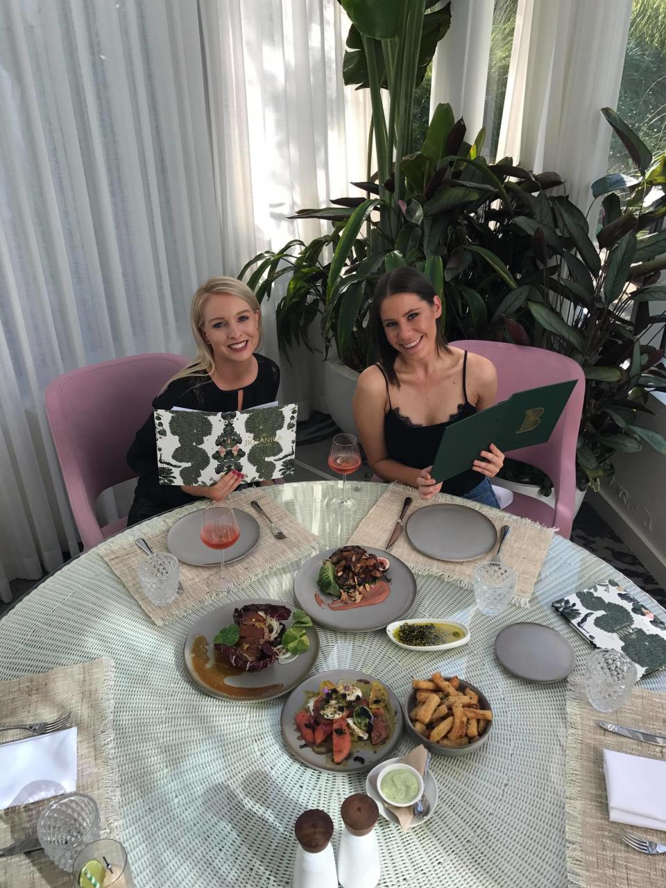 We had the ultimate gals’ lunch out in the garden oasis style restaurant. Photo: Be