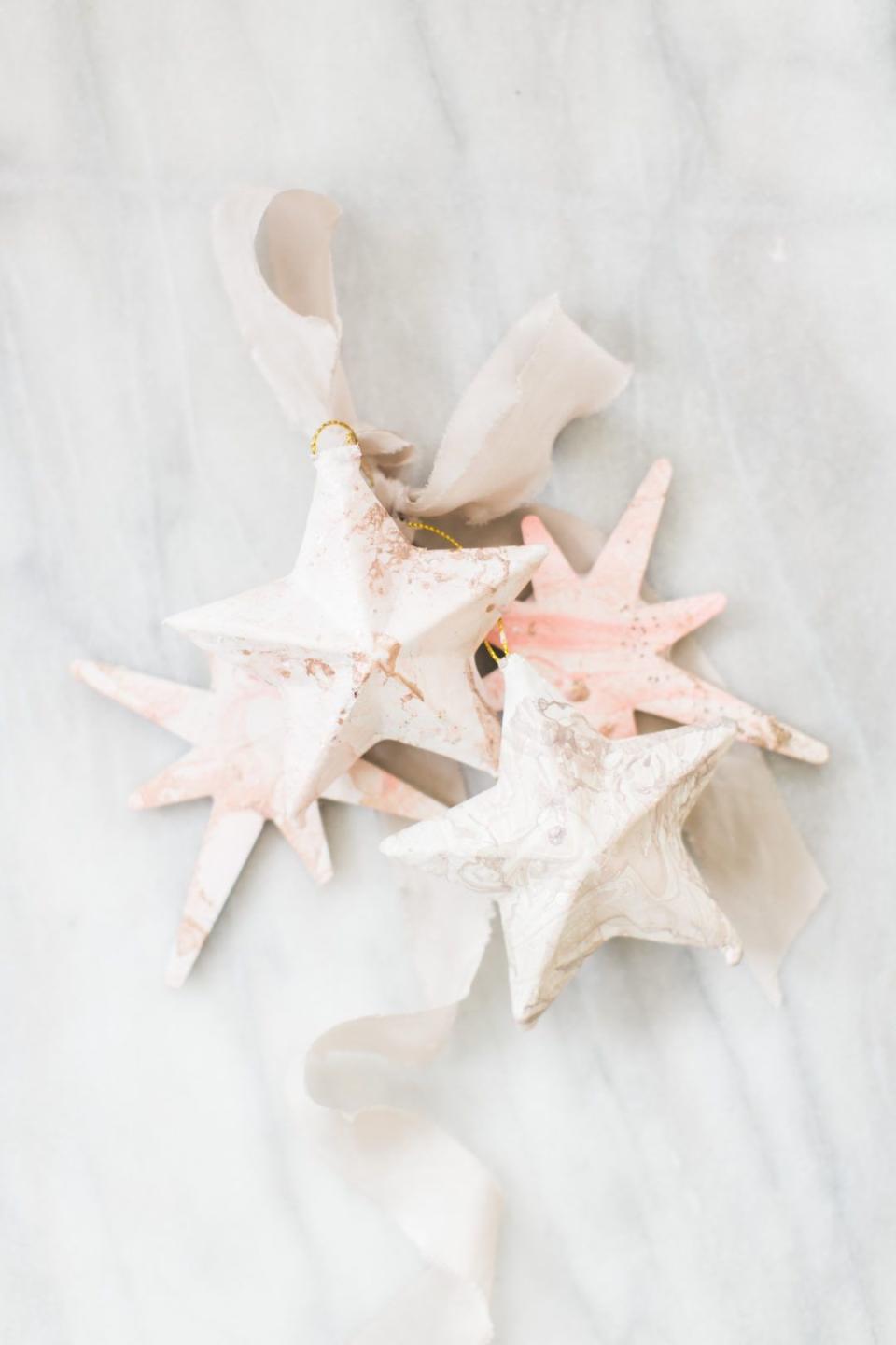 19) Marble Star Ornaments