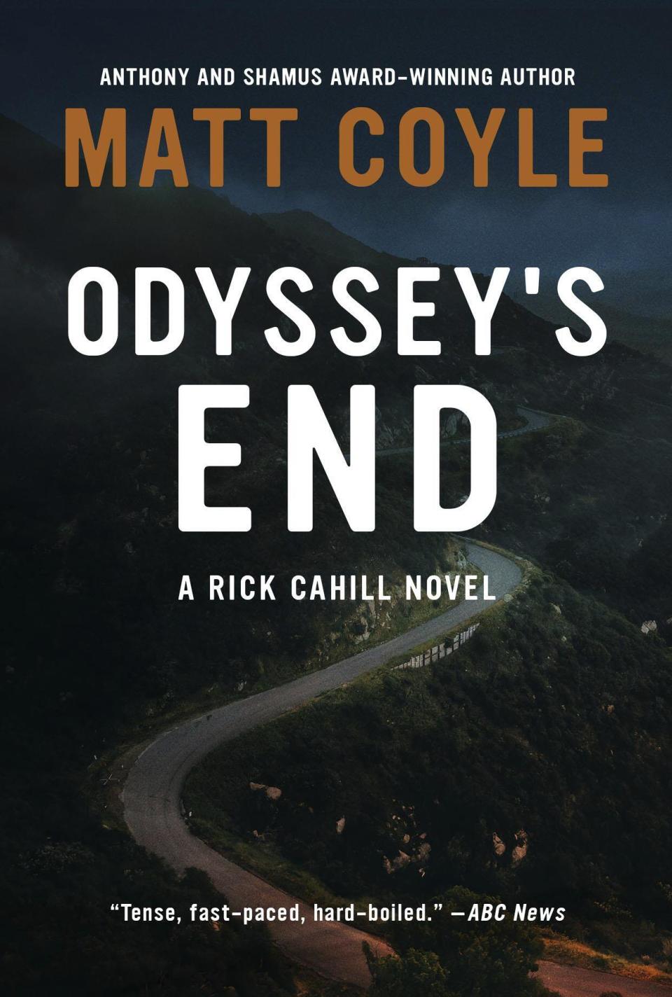 This cover image released by Oceanview shows "Odyssey's End" by Matt Coyle. (Oceanview via AP)